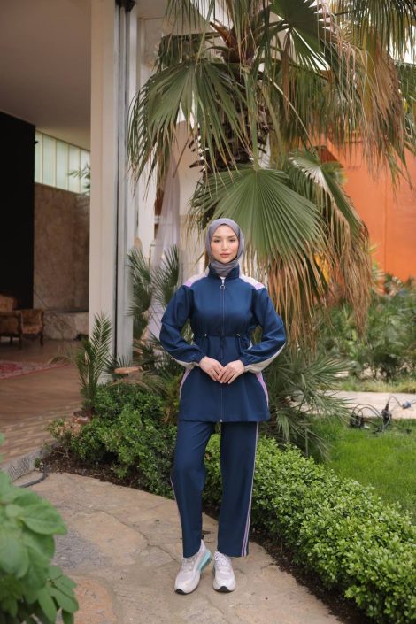 This elegant women’s sportswear set from Attai (ATTAI) stores is designed to be cool, comfortable, and ideal for seasonal wear, available in various colors and styles to suit all sizes. Here’s a